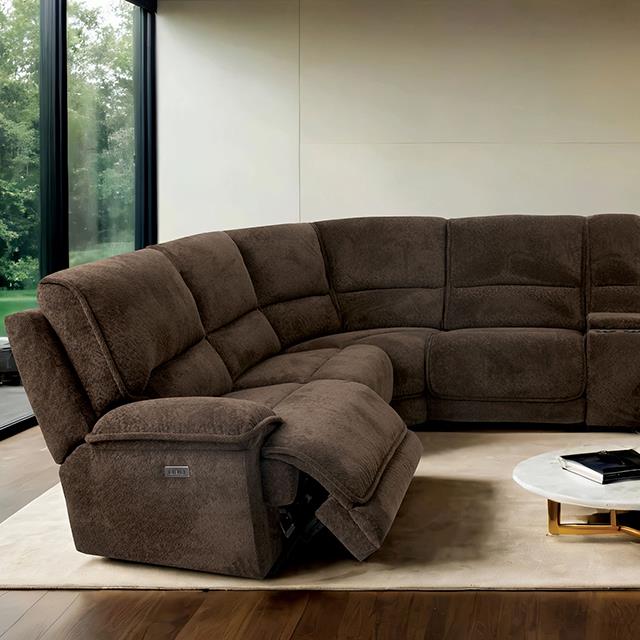  Furniture of America Damasus CM9932DB-SECT-PM Power Sectional IMAGE 1