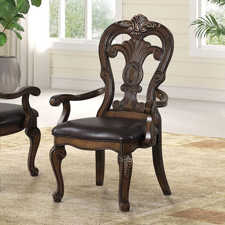  Furniture of America Leovanni FM31003DB-AC-2PK Set Of 2 Arm Chair IMAGE 1
