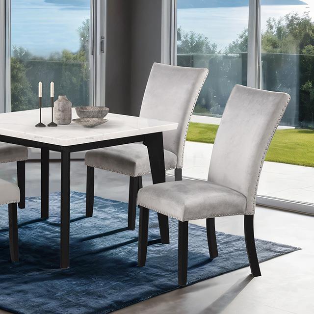  Furniture of America Sabro FM3330BK-ST-TABLE Square Dining Table IMAGE 1