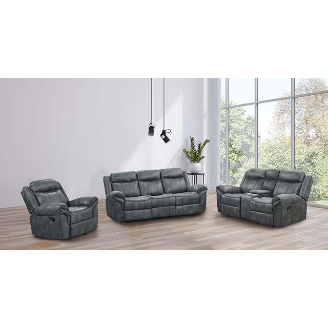  Furniture of America Agata NX6001DG-LV Glider Recliner Loveseat IMAGE 2