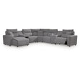 Signature Design by Ashley Modmax II 65906S43 7 pc Power Reclining Sectional with Chaise and Audio Console IMAGE 1
