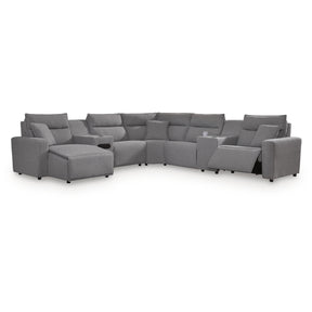  Signature Design by Ashley Modmax II 65906S43 7 pc Power Reclining Sectional with Chaise and Audio Console IMAGE 1