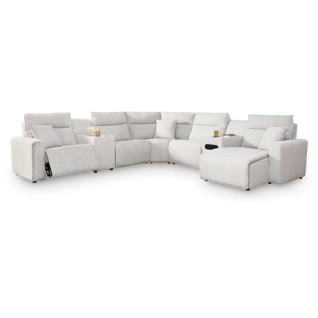 Signature Design by Ashley Modmax II 65907S45 7 pc Power Reclining Sectional with Chaise and Audio Console IMAGE 1