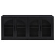  Coaster Furniture Riva 103895 4-door Dining Sideboard Buffet Storage Credenza - Black IMAGE 1