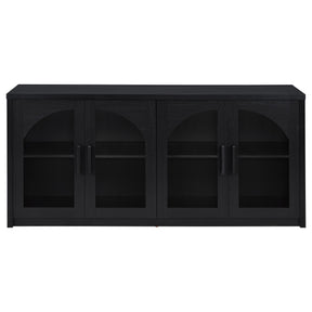  Coaster Furniture Riva 103895 4-door Dining Sideboard Buffet Storage Credenza - Black IMAGE 1
