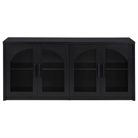  Coaster Furniture Riva 103895 4-door Dining Sideboard Buffet Storage Credenza - Black IMAGE 1