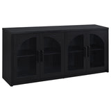  Coaster Furniture Riva 103895 4-door Dining Sideboard Buffet Storage Credenza - Black IMAGE 2