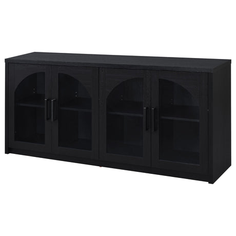  Coaster Furniture Riva 103895 4-door Dining Sideboard Buffet Storage Credenza - Black IMAGE 4