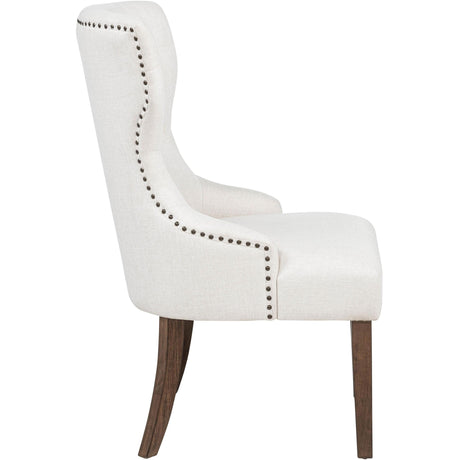  Coaster Furniture Baney 104507DOK Fabric Upholstered Dining Side Chair - Cream/Dark Oak IMAGE 9