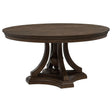  Coaster Furniture Ridgewell 104600 Round Pedestal Dining Table - Dark Oak IMAGE 1
