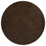  Coaster Furniture Ridgewell 104600 Round Pedestal Dining Table - Dark Oak IMAGE 4