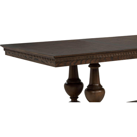  Coaster Furniture Ridgewell 104601 Rectangular Trestle Dining Table - Dark Oak IMAGE 12