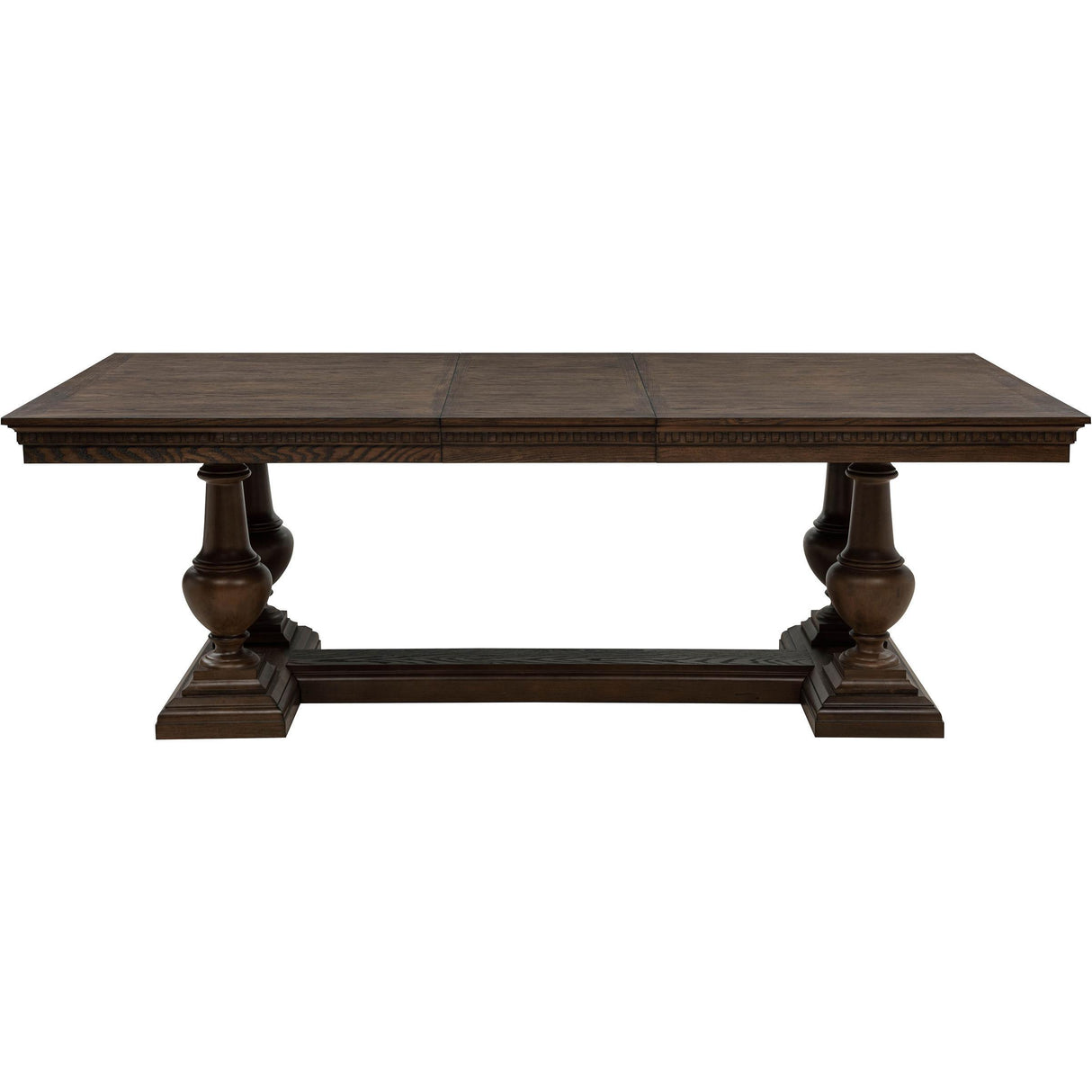  Coaster Furniture Ridgewell 104601 Rectangular Trestle Dining Table - Dark Oak IMAGE 5
