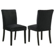  Coaster Furniture Dermott 106512BLK Set of 2 Upholstered Parson Dining Side Chair - Black IMAGE 1