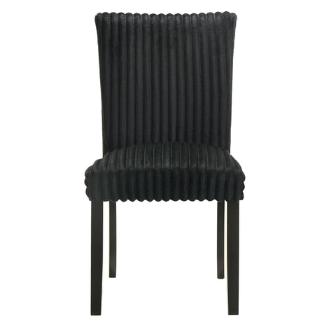  Coaster Furniture Dermott 106512BLK Set of 2 Upholstered Parson Dining Side Chair - Black IMAGE 2
