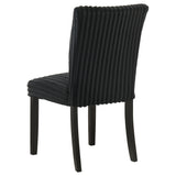  Coaster Furniture Dermott 106512BLK Set of 2 Upholstered Parson Dining Side Chair - Black IMAGE 3