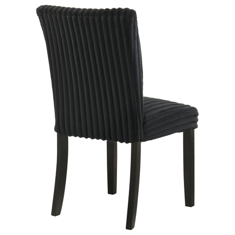  Coaster Furniture Dermott 106512BLK Set of 2 Upholstered Parson Dining Side Chair - Black IMAGE 5