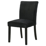  Coaster Furniture Dermott 106512BLK Set of 2 Upholstered Parson Dining Side Chair - Black IMAGE 6