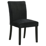  Coaster Furniture Dermott 106512BLK Set of 2 Upholstered Parson Dining Side Chair - Black IMAGE 7