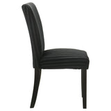  Coaster Furniture Dermott 106512BLK Set of 2 Upholstered Parson Dining Side Chair - Black IMAGE 8