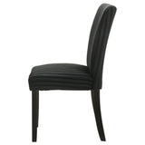  Coaster Furniture Dermott 106512BLK Set of 2 Upholstered Parson Dining Side Chair - Black IMAGE 9