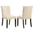  Coaster Furniture Dermott 106512CRM Set of 2 Upholstered Parson Dining Side Chair - Cream IMAGE 1