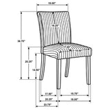  Coaster Furniture Dermott 106512CRM Set of 2 Upholstered Parson Dining Side Chair - Cream IMAGE 11