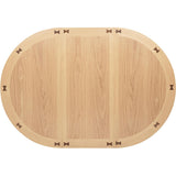  Coaster Furniture Lavon 106620 Oval 60-inch Wood Extension Leaf Dining Table - Light Oak IMAGE 11