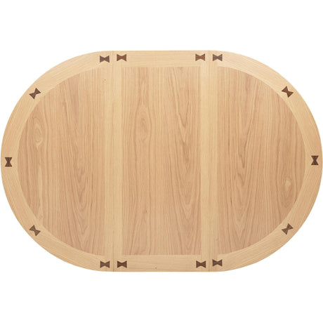  Coaster Furniture Lavon 106620 Oval 60-inch Wood Extension Leaf Dining Table - Light Oak IMAGE 11