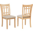  Coaster Furniture Lavon 106622 Set of 2 Wood Dining Side Chair - Linen/Light Oak IMAGE 1