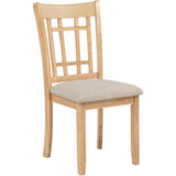  Coaster Furniture Lavon 106622 Set of 2 Wood Dining Side Chair - Linen/Light Oak IMAGE 3