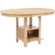  Coaster Furniture Lavon 106628 Oval 60-inch Counter Height Extension Dining Table - Light Oak IMAGE 1