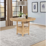  Coaster Furniture Lavon 106628 Oval 60-inch Counter Height Extension Dining Table - Light Oak IMAGE 2