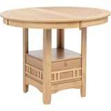  Coaster Furniture Lavon 106628 Oval 60-inch Counter Height Extension Dining Table - Light Oak IMAGE 4