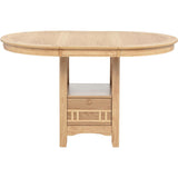  Coaster Furniture Lavon 106628 Oval 60-inch Counter Height Extension Dining Table - Light Oak IMAGE 5