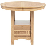  Coaster Furniture Lavon 106628 Oval 60-inch Counter Height Extension Dining Table - Light Oak IMAGE 6