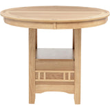  Coaster Furniture Lavon 106628 Oval 60-inch Counter Height Extension Dining Table - Light Oak IMAGE 8