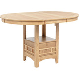  Coaster Furniture Lavon 106628 Oval 60-inch Counter Height Extension Dining Table - Light Oak IMAGE 9