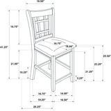  Coaster Furniture Lavon 106629 Set of 2 Wood Counter Height Dining Chair - Linen/Light Oak IMAGE 14