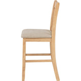  Coaster Furniture Lavon 106629 Set of 2 Wood Counter Height Dining Chair - Linen/Light Oak IMAGE 6
