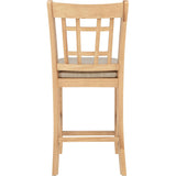  Coaster Furniture Lavon 106629 Set of 2 Wood Counter Height Dining Chair - Linen/Light Oak IMAGE 8