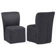  Coaster Furniture Jaelynn 107052CHAR Set of 2 Upholstered Parsons Dining Side Chair - Charcoal IMAGE 1