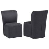  Coaster Furniture Jaelynn 107052CHAR Set of 2 Upholstered Parsons Dining Side Chair - Charcoal IMAGE 1