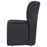  Coaster Furniture Jaelynn 107052CHAR Set of 2 Upholstered Parsons Dining Side Chair - Charcoal IMAGE 3