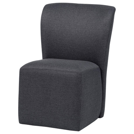  Coaster Furniture Jaelynn 107052CHAR Set of 2 Upholstered Parsons Dining Side Chair - Charcoal IMAGE 7