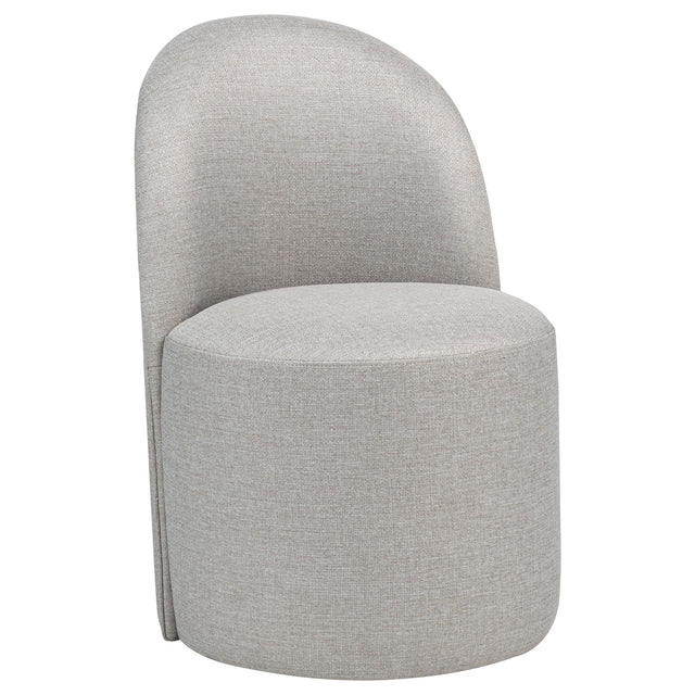  Coaster Furniture Aubrey 107062BEI Set of 2 Upholstered Barrel Dining Side Chair - Beige IMAGE 1