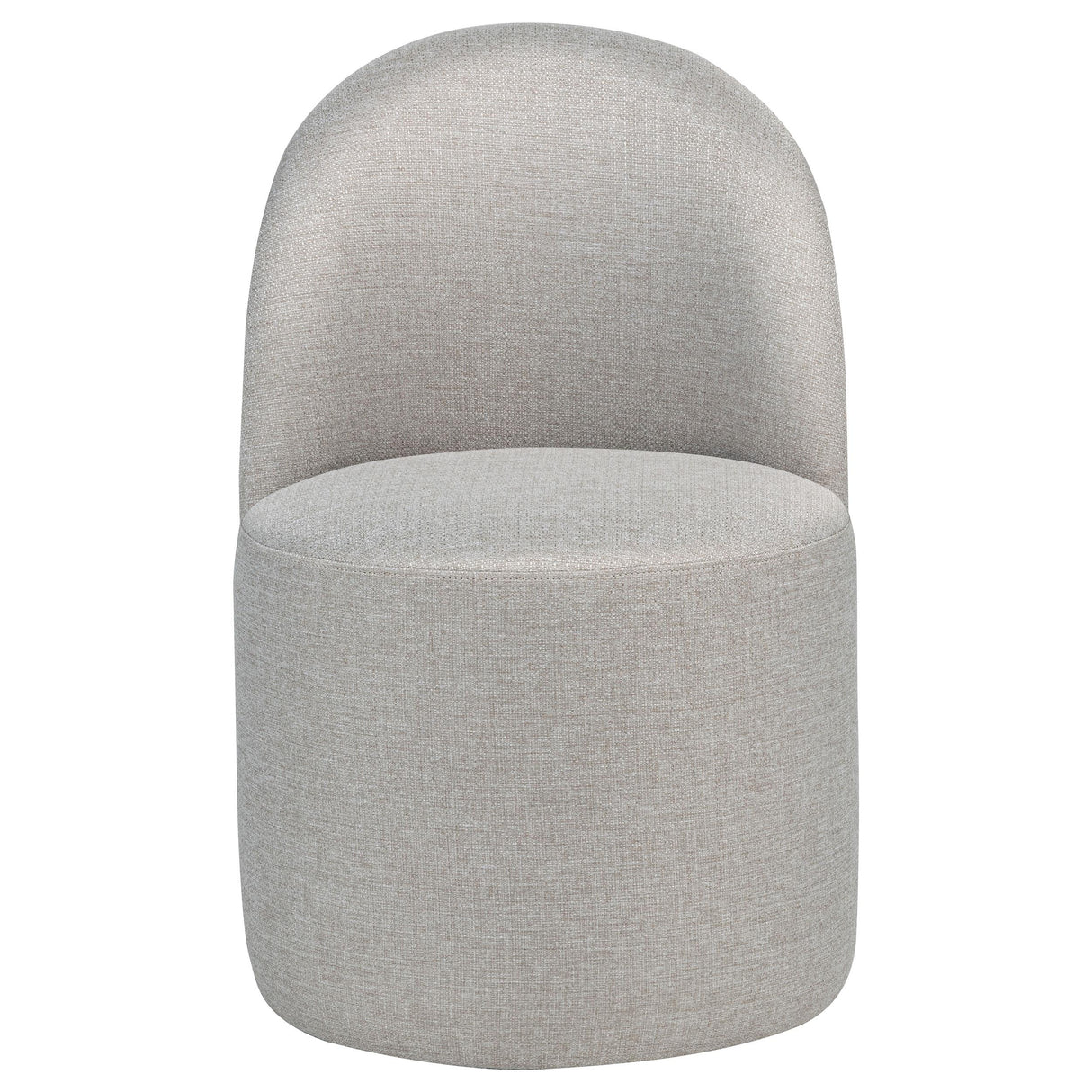  Coaster Furniture Aubrey 107062BEI Set of 2 Upholstered Barrel Dining Side Chair - Beige IMAGE 2