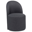  Coaster Furniture Aubrey 107062CHAR Set of 2 Upholstered Barrel Dining Side Chair - Charcoal IMAGE 1