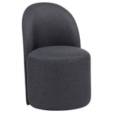  Coaster Furniture Aubrey 107062CHAR Set of 2 Upholstered Barrel Dining Side Chair - Charcoal IMAGE 1