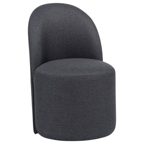  Coaster Furniture Aubrey 107062CHAR Set of 2 Upholstered Barrel Dining Side Chair - Charcoal IMAGE 1
